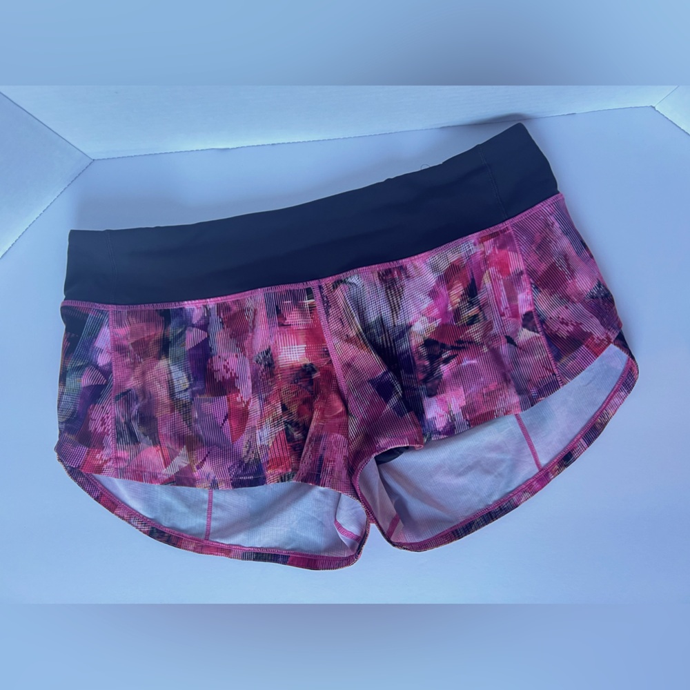 lululemon athletica Pink and Black Athletic Shorts